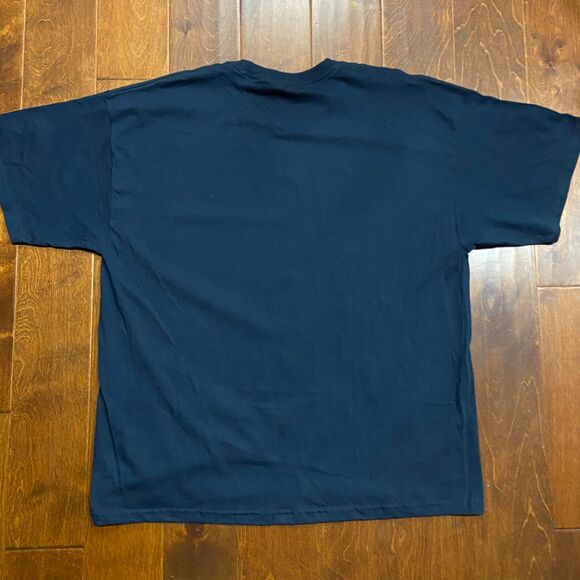 Alstyle Apparel Vintage Y2K West Virginia University Navy Yellow Tee Men's 2XL - Picture 4 of 7